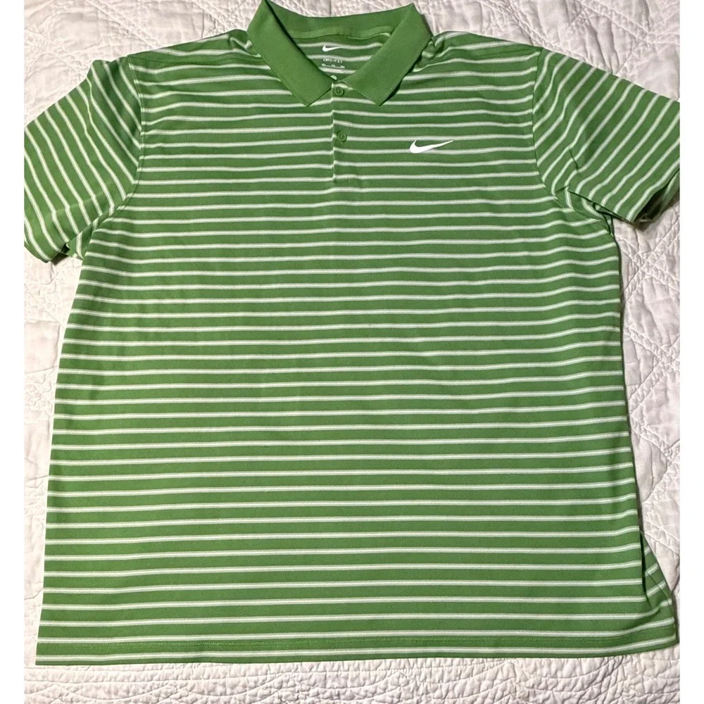 Nike Polo Shirt Men 2XL Multi Color Striped Dri-FIT Golf Short Sleeve lot of 3